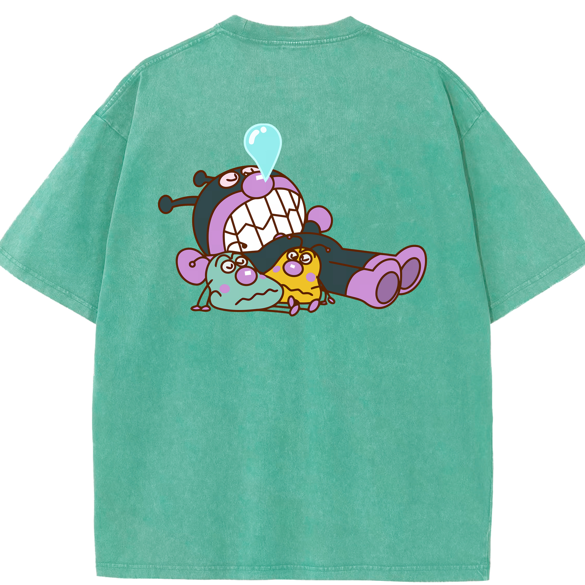 （画像用） アンパンマン Anpanman 綿100% ヴィンテージ風 半袖Tシャツ（背面プリント）